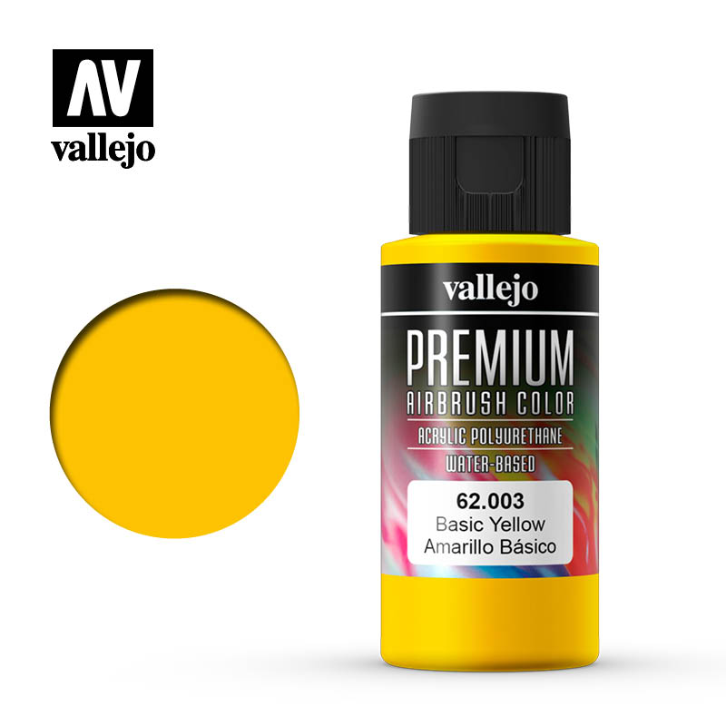 Vallejo Premium Colour Basic Yellow 60 ml Vallejo PAINT, BRUSHES & SUPPLIES