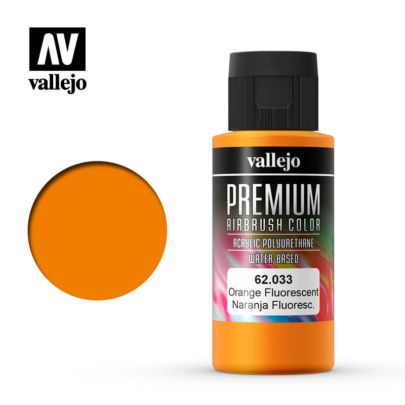Vallejo Premium Colour Fluorescent Orange 60 ml Vallejo PAINT, BRUSHES & SUPPLIES