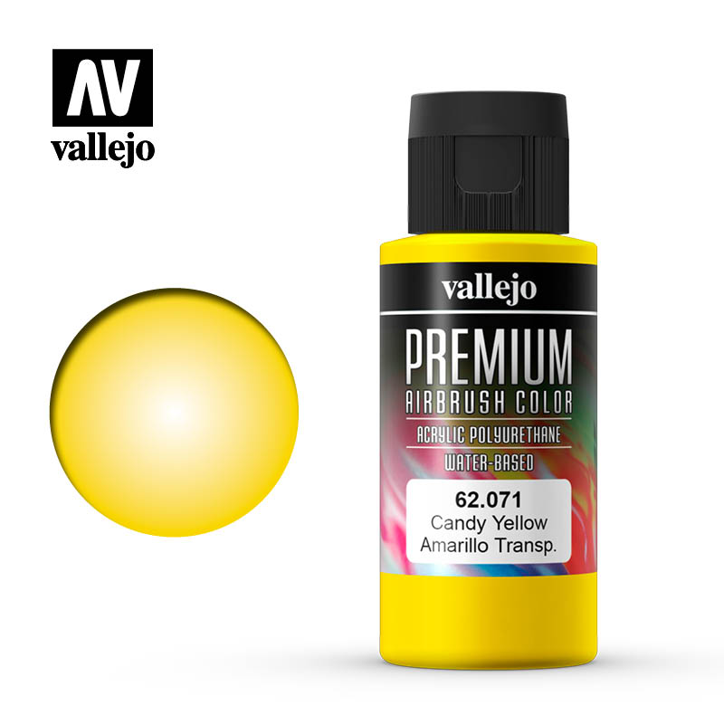 Vallejo Premium Colour Candy Yellow 60 ml Vallejo PAINT, BRUSHES & SUPPLIES