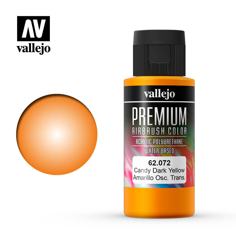 Vallejo Premium Colour Candy Dark Yellow 60 ml Vallejo PAINT, BRUSHES & SUPPLIES