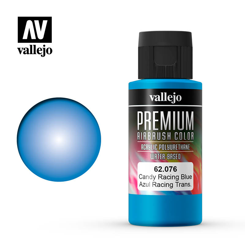 Vallejo Premium Colour Candy Racing Blue 60 ml Vallejo PAINT, BRUSHES & SUPPLIES