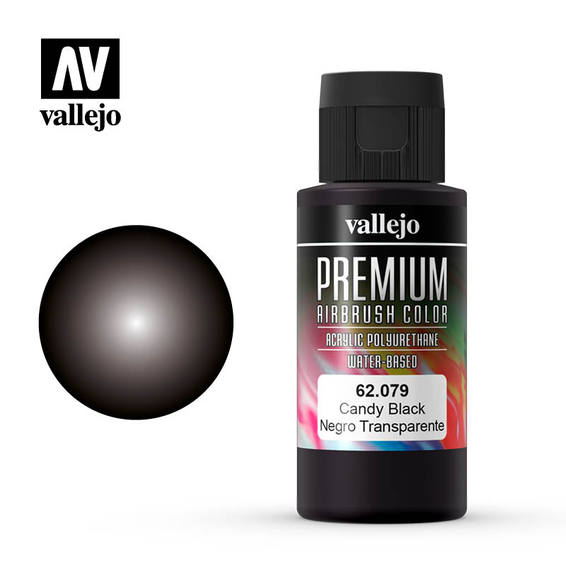 Vallejo Premium Colour Candy Black 60 ml Vallejo PAINT, BRUSHES & SUPPLIES