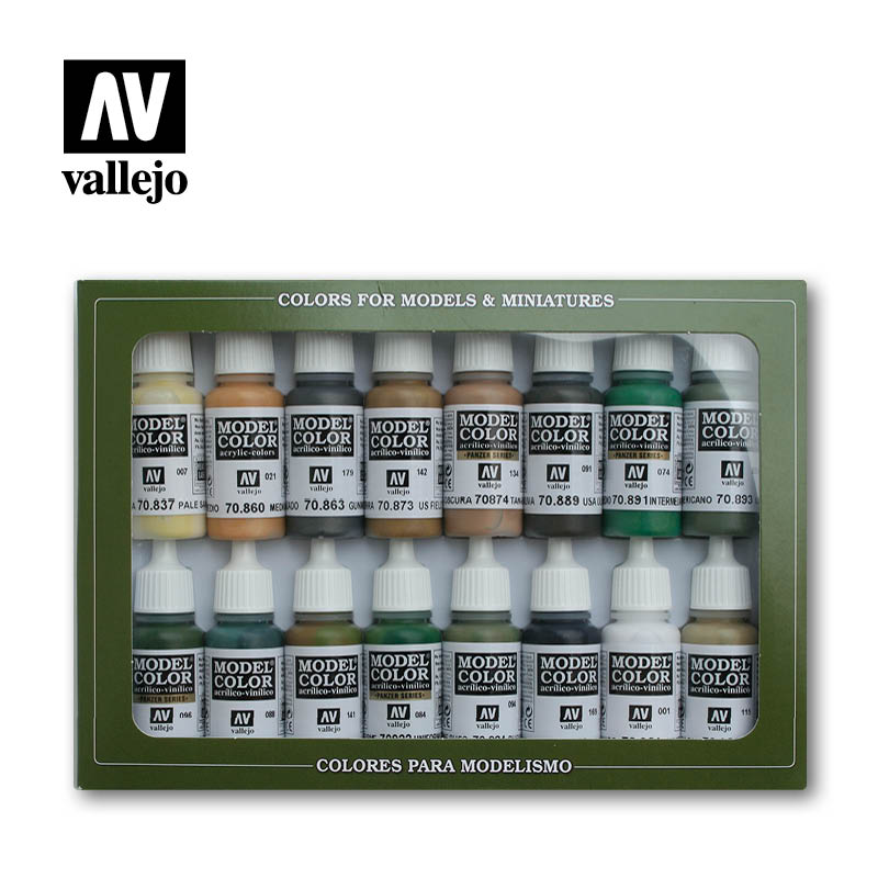Vallejo 70109 Model Colour Set 9 Wwii Allied Vallejo PAINT, BRUSHES & SUPPLIES