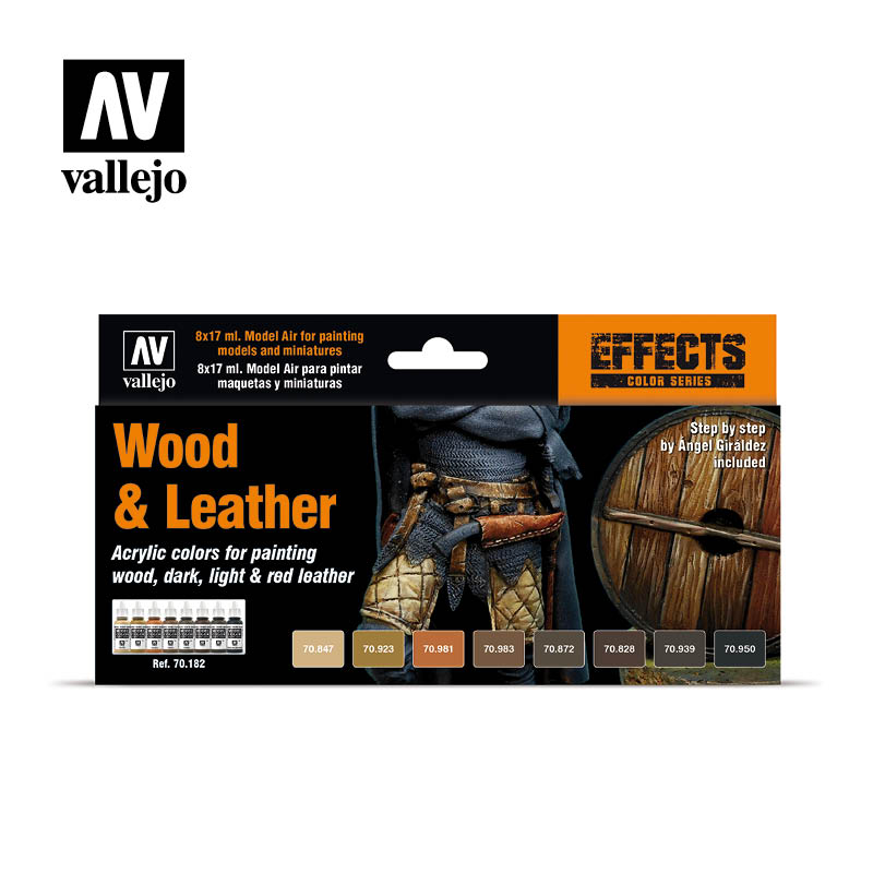 Vallejo Model Colour Wood & Leather Box Set Vallejo PAINT, BRUSHES & SUPPLIES