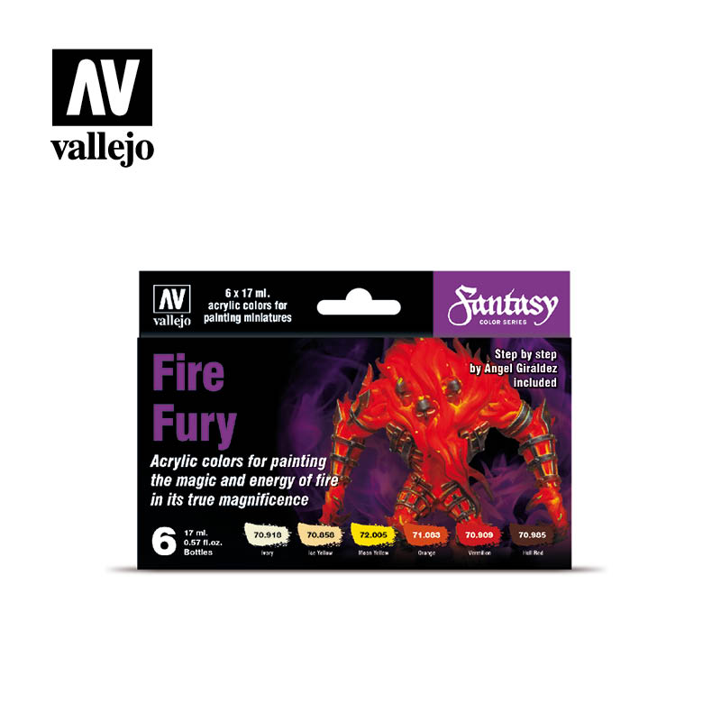Vallejo 70243 Fire Fury Paint Set Vallejo PAINT, BRUSHES & SUPPLIES