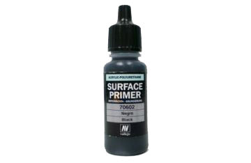 Vallejo Surface Primer Acrylic Polyurethane 17ml Black Vallejo PAINT, BRUSHES & SUPPLIES