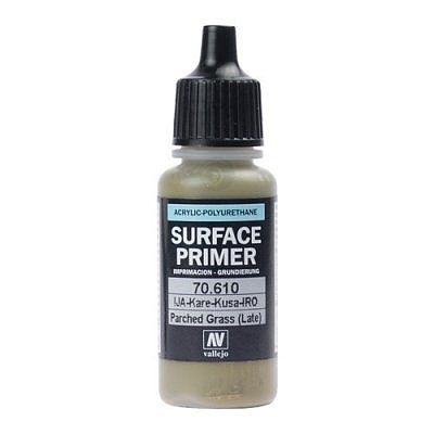 Vallejo Surface Primer Acrylic Polyurethane 17ml Earth Green (Early) Vallejo PAINT, BRUSHES & SUPPLIES