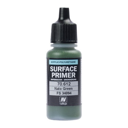 Vallejo Surface Primer Acrylic Polyurethane 17ml Nato Green Vallejo PAINT, BRUSHES & SUPPLIES