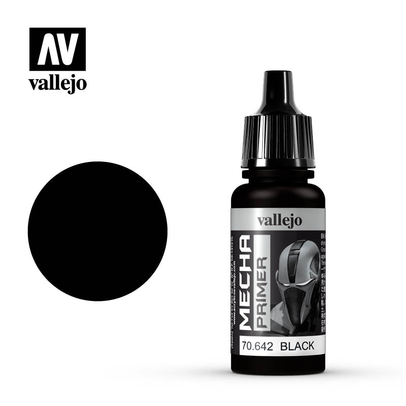 Vallejo Mecha Colour Black Primer 17ml Vallejo PAINT, BRUSHES & SUPPLIES