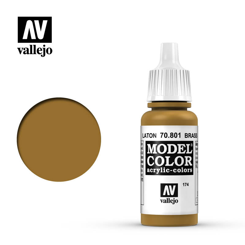 Vallejo Modelcolor 174 Brass 17ml Vallejo PAINT, BRUSHES & SUPPLIES