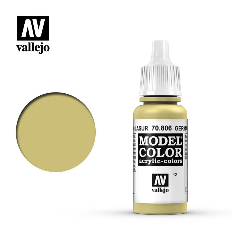Vallejo Modelcolor 12 Lazur Rlm 05 Yellow 17ml Vallejo PAINT, BRUSHES & SUPPLIES