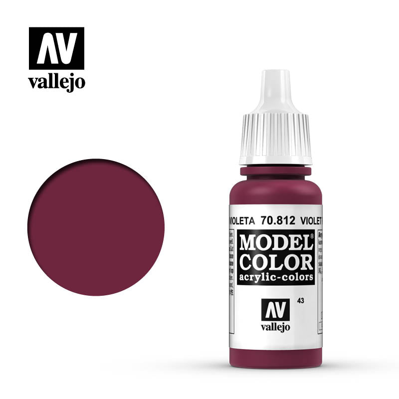 Vallejo Modelcolor 43 Violet Red 17ml Vallejo PAINT, BRUSHES & SUPPLIES