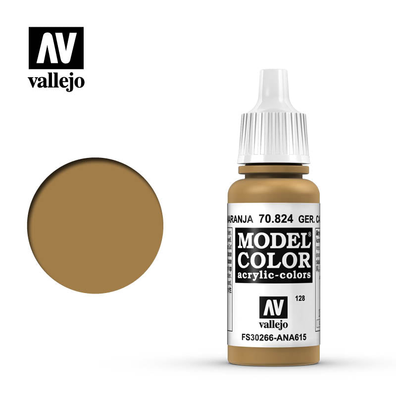 Vallejo Modelcolor 128 Camouflage Ocre Orange 17ml Vallejo PAINT, BRUSHES & SUPPLIES