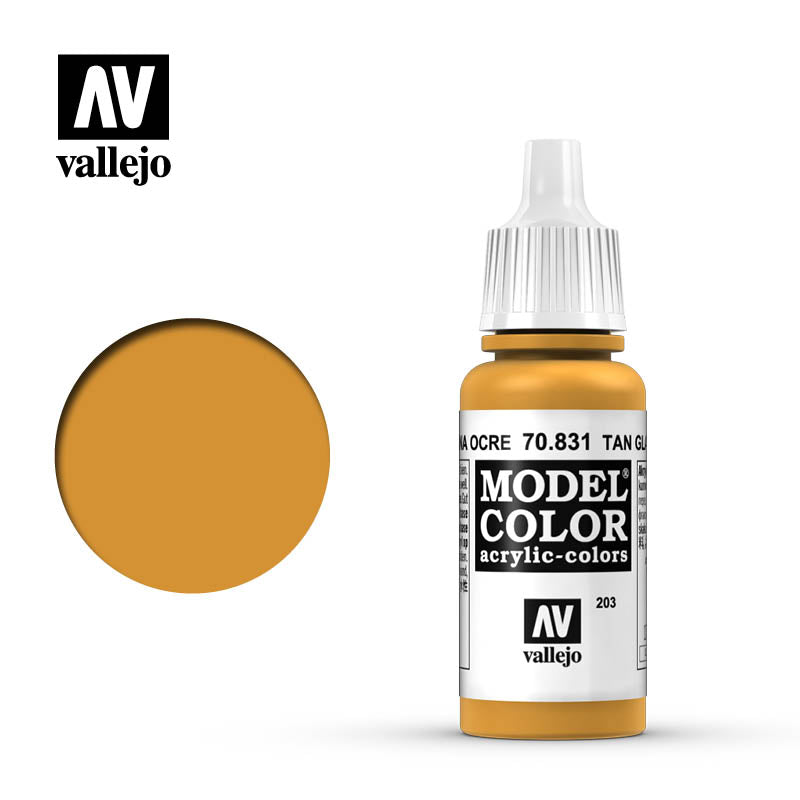 Vallejo Modelcolor 203 Tan Glaze 17ml Vallejo PAINT, BRUSHES & SUPPLIES