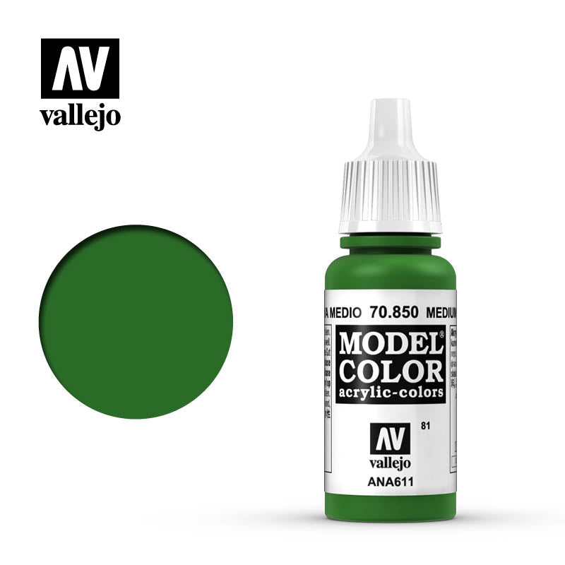 Vallejo Modelcolor 81 Medium Olive 17ml Vallejo PAINT, BRUSHES & SUPPLIES