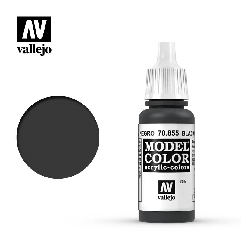 Vallejo Modelcolor 205 Black Glaze 17ml Vallejo PAINT, BRUSHES & SUPPLIES