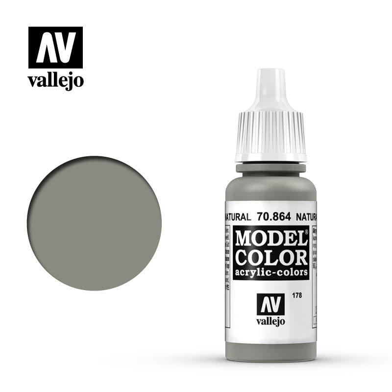 Vallejo Modelcolor 178 Natural Steel 17ml - Hobbytech Toys