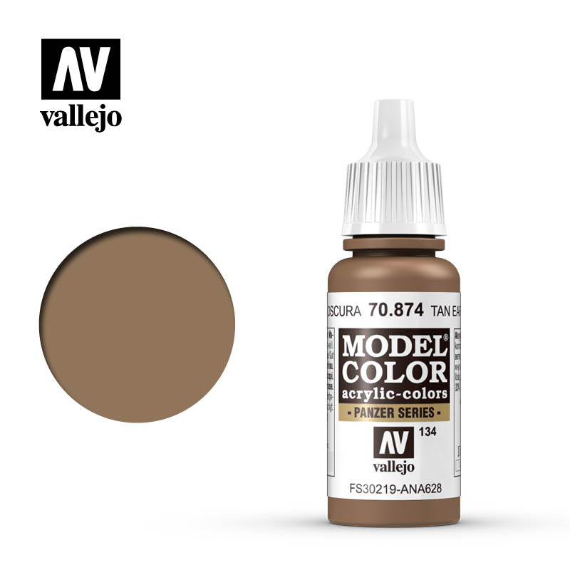 Vallejo Modelcolor 134 Tan-Earth 17ml Vallejo PAINT, BRUSHES & SUPPLIES