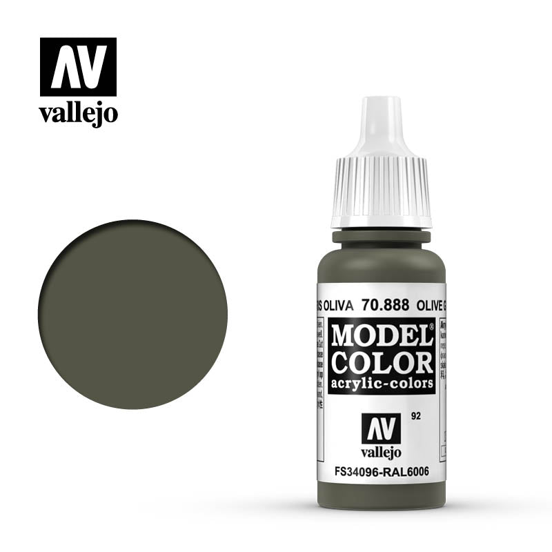Vallejo Modelcolor 92 Olive Grey 17ml Vallejo PAINT, BRUSHES & SUPPLIES