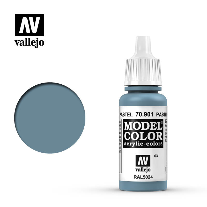 Vallejo Modelcolor 63 Pastel Blue 17ml Vallejo PAINT, BRUSHES & SUPPLIES
