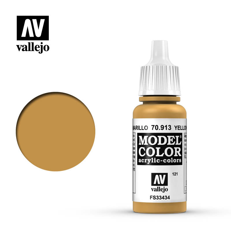 Vallejo Modelcolor 121 Yellow Ochre 17ml Vallejo PAINT, BRUSHES & SUPPLIES