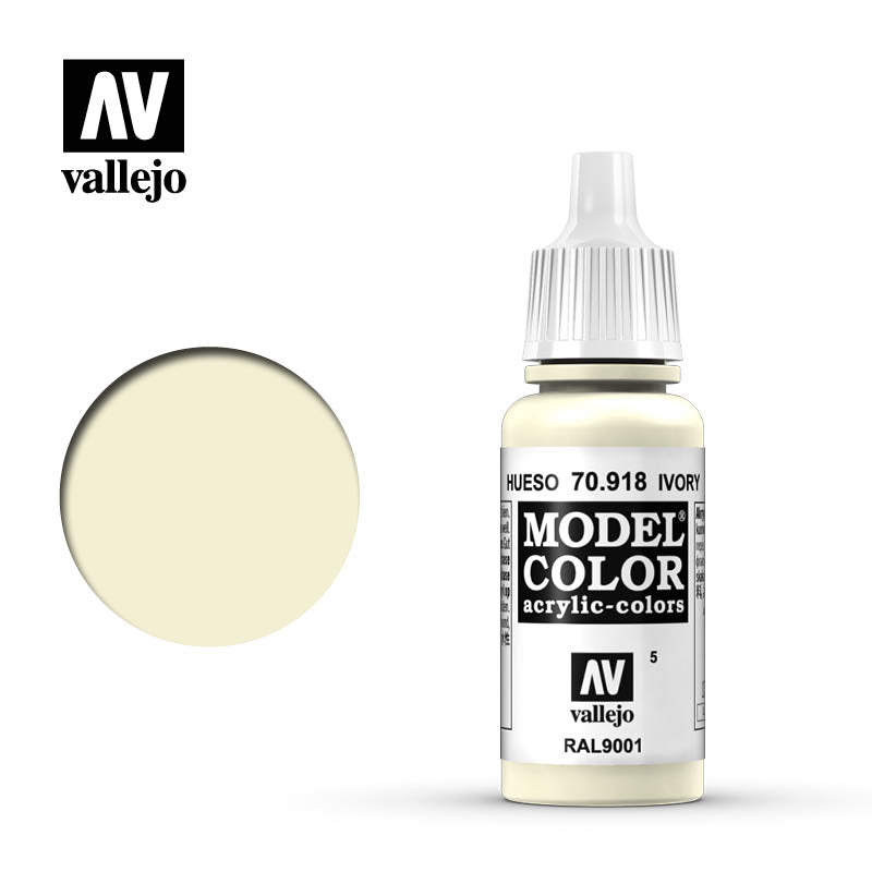 Vallejo Modelcolor 5 Ivory 17ml Vallejo PAINT, BRUSHES & SUPPLIES