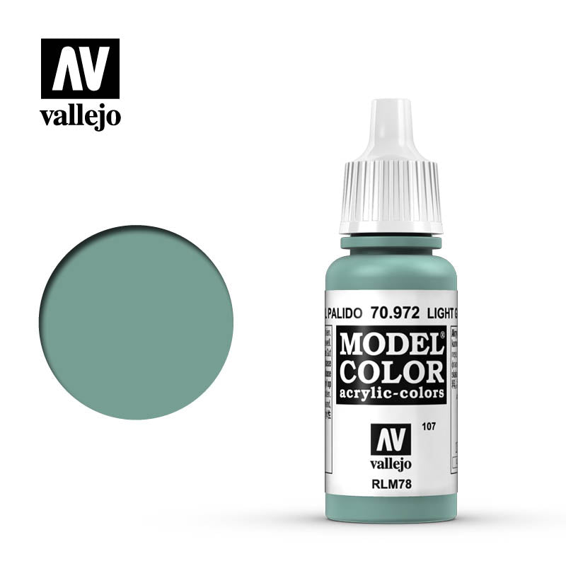 Vallejo Modelcolor 107 Light Green Blue 17ml Vallejo PAINT, BRUSHES & SUPPLIES