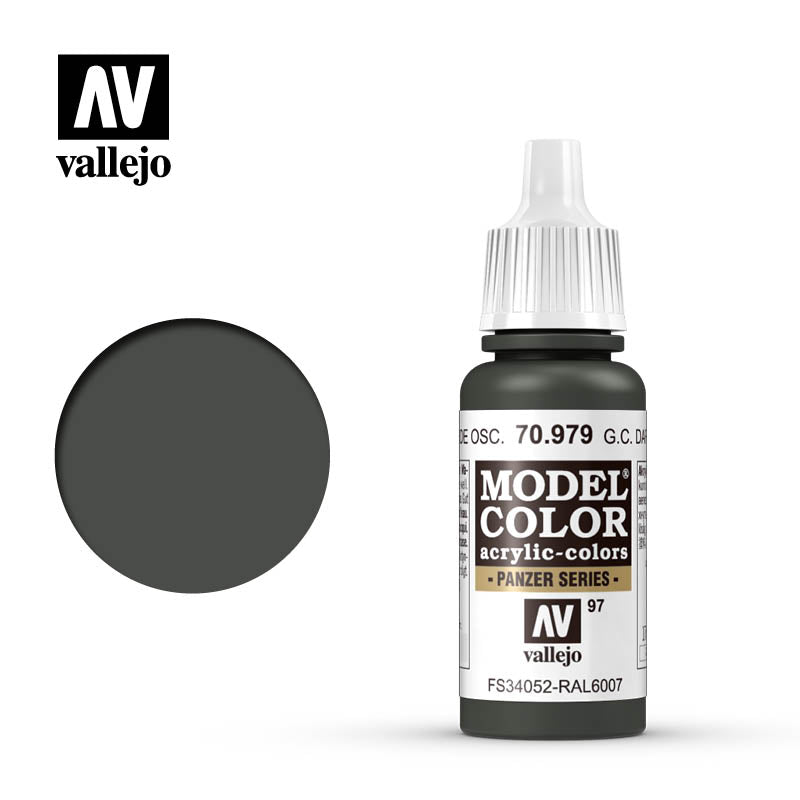Vallejo Modelcolor 97 Camouflage Dark Green 17ml Vallejo PAINT, BRUSHES & SUPPLIES