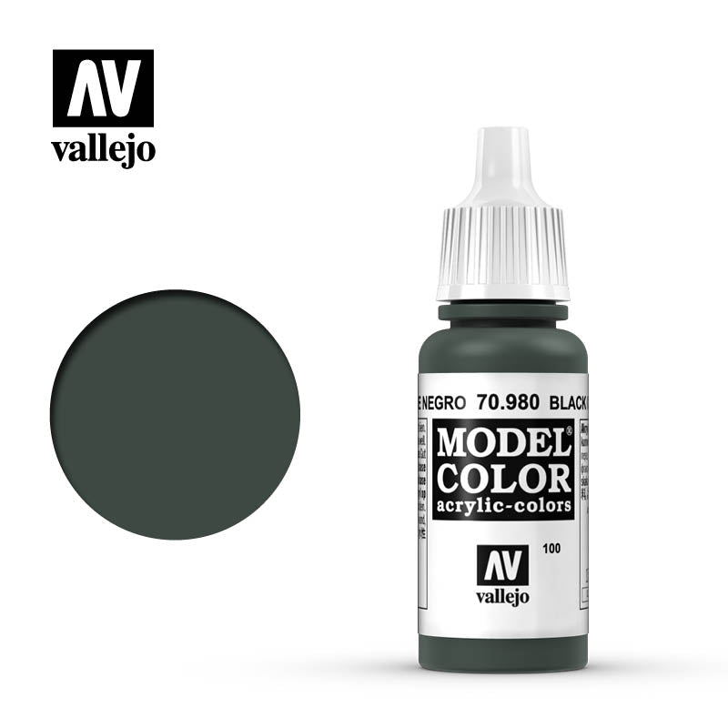Vallejo Modelcolor 100 Black Green 17ml Vallejo PAINT, BRUSHES & SUPPLIES