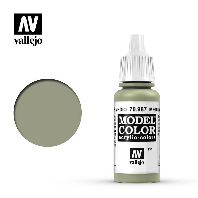 Vallejo Modelcolor 111 Medium Grey 17ml Vallejo PAINT, BRUSHES & SUPPLIES