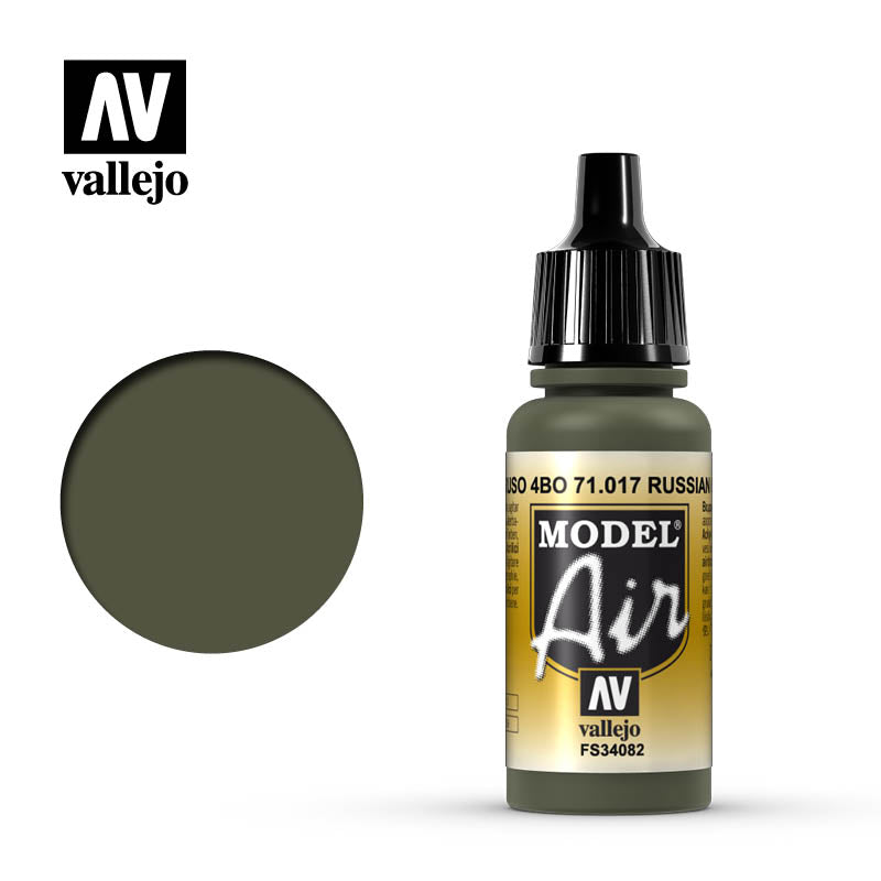 Vallejo Model Air 17 17ml Russian Green Vallejo PAINT, BRUSHES & SUPPLIES