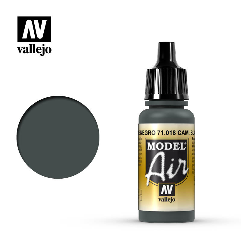 Vallejo Model Air 18 17ml Camouflage Black Green Vallejo PAINT, BRUSHES & SUPPLIES
