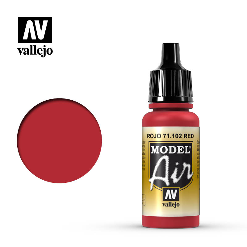 Vallejo Model Air 102 17ml Red ROJO Vallejo PAINT, BRUSHES & SUPPLIES