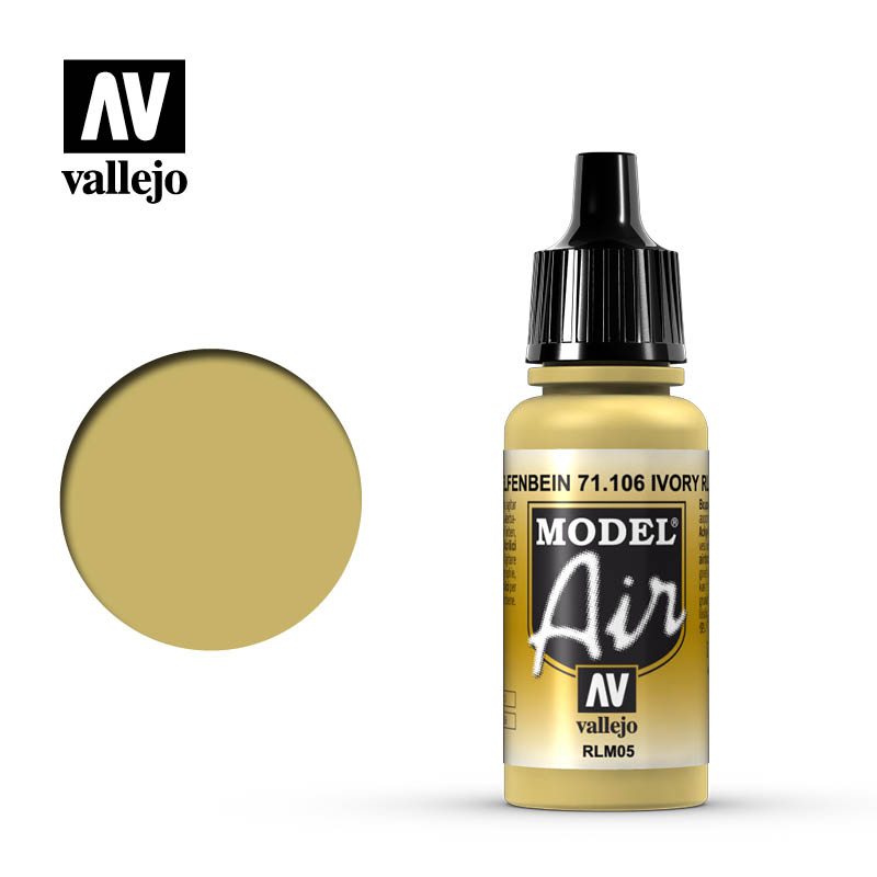 Vallejo Model Air 106 17ml Yellow Lazure Rlm 05 Vallejo PAINT, BRUSHES & SUPPLIES