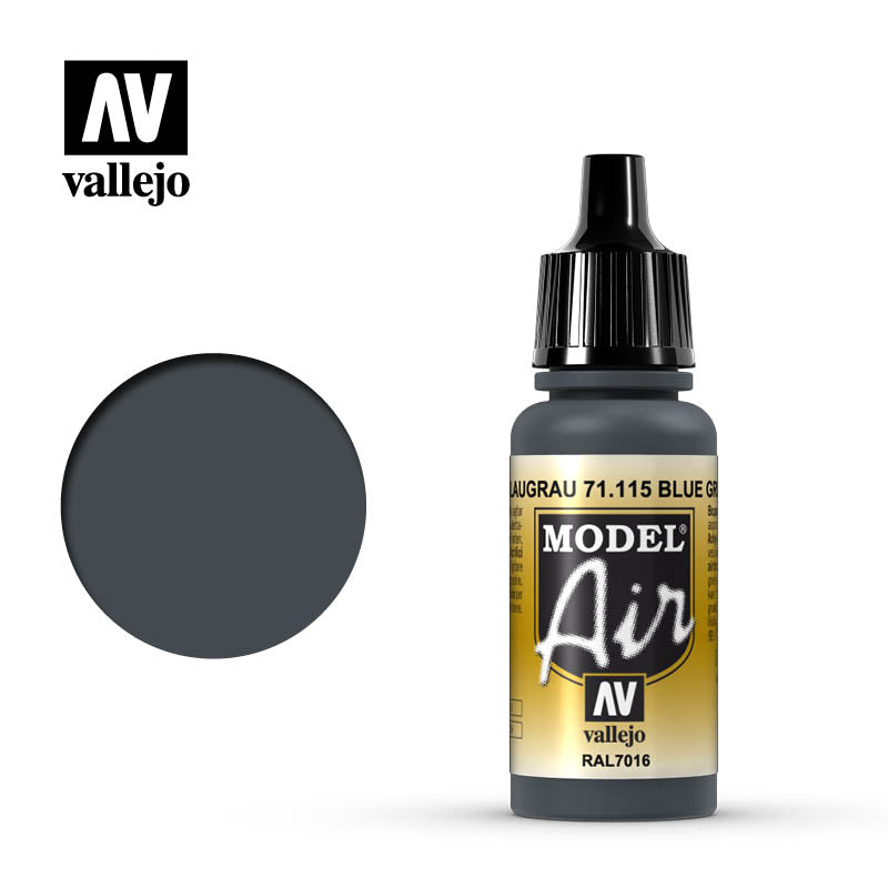 Vallejo Model Air 115 17ml Blue Grey Wwii Ral7016 Vallejo PAINT, BRUSHES & SUPPLIES