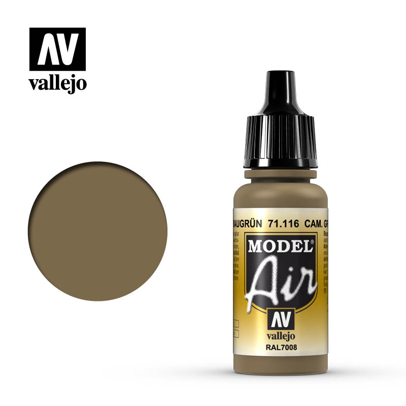 Vallejo Model Air 116 17ml Camouflage Grey Green Vallejo PAINT, BRUSHES & SUPPLIES