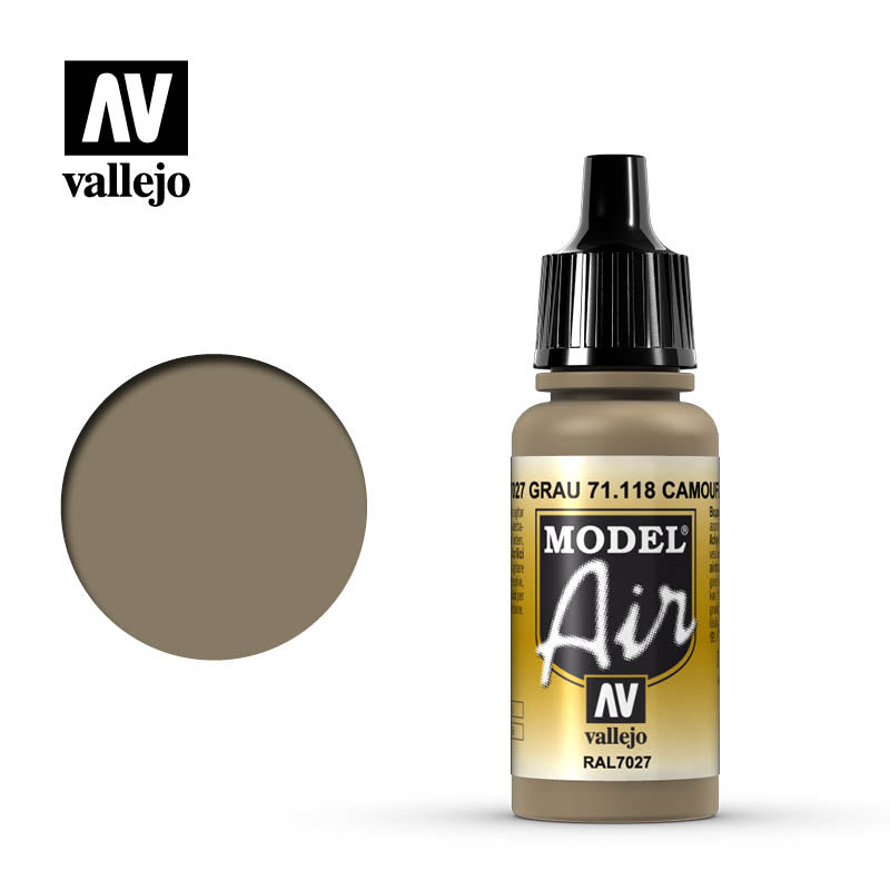 Vallejo Model Air 118 17ml Camouflage Grey Vallejo PAINT, BRUSHES & SUPPLIES