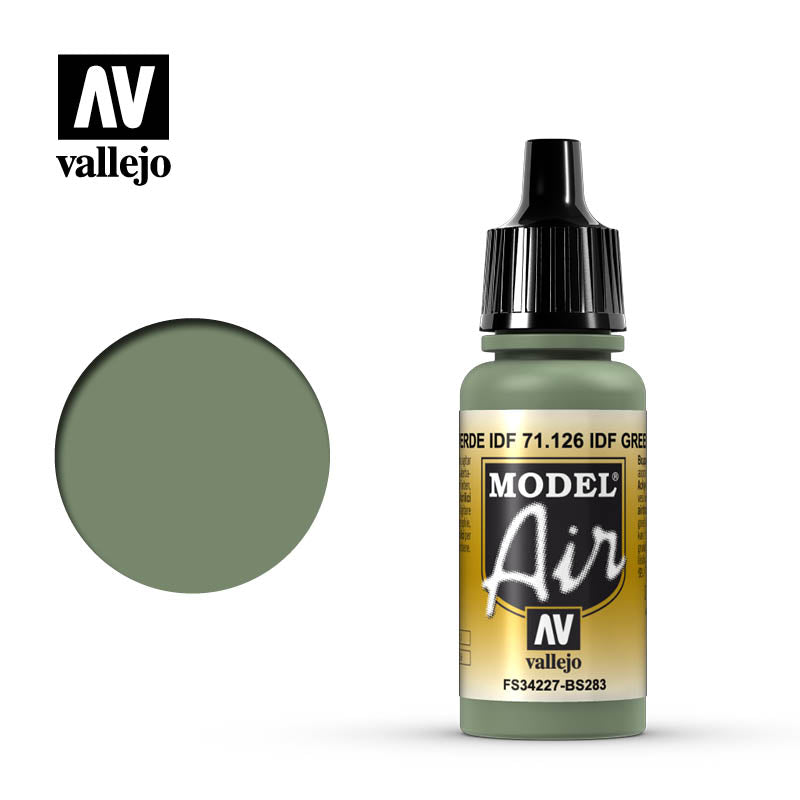Vallejo Model Air 126 17ml Idf Green Vallejo PAINT, BRUSHES & SUPPLIES