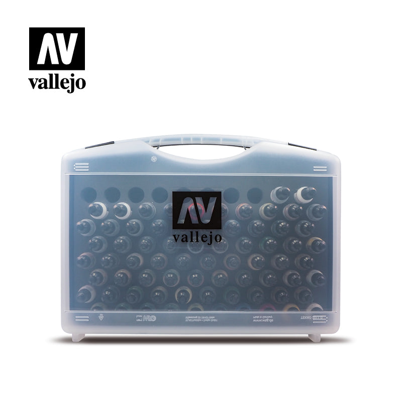Vallejo Model Air 72 Basic Colors Brushes Plastic Case Vallejo PAINT, BRUSHES & SUPPLIES