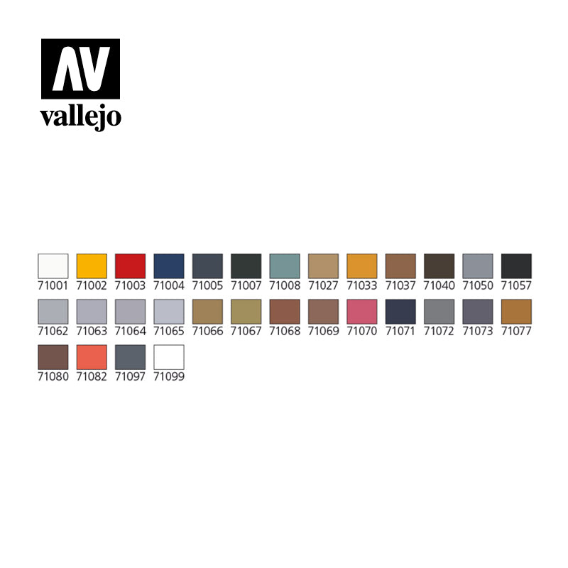 Vallejo Model Air 29 Basic Colors Airbrush Plastic Case Vallejo PAINT, BRUSHES & SUPPLIES