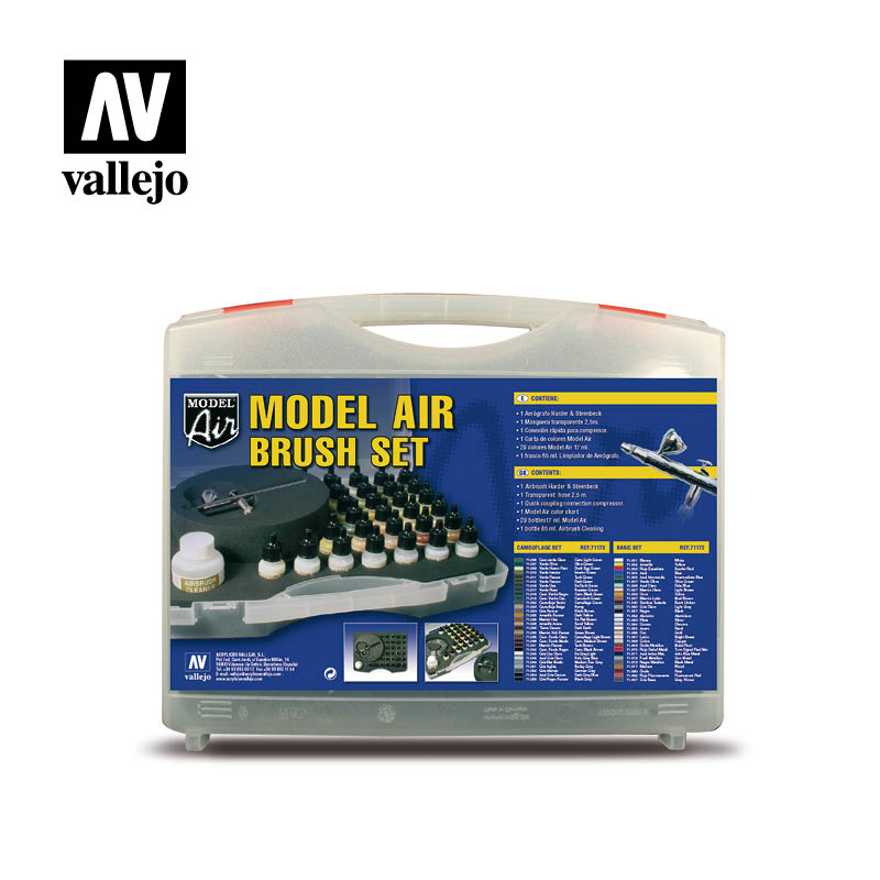 Vallejo Model Air 29 Camouflage Colors Airbrush Plastic Case Vallejo PAINT, BRUSHES & SUPPLIES