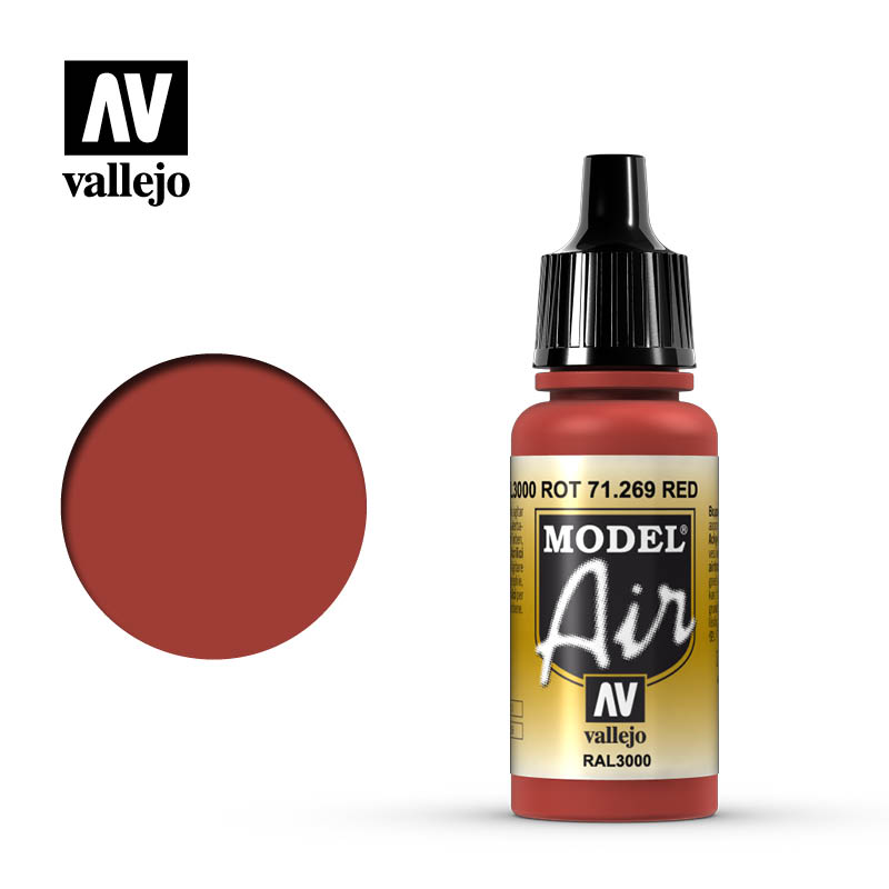 Vallejo Model Air Red 17 ml Vallejo PAINT, BRUSHES & SUPPLIES