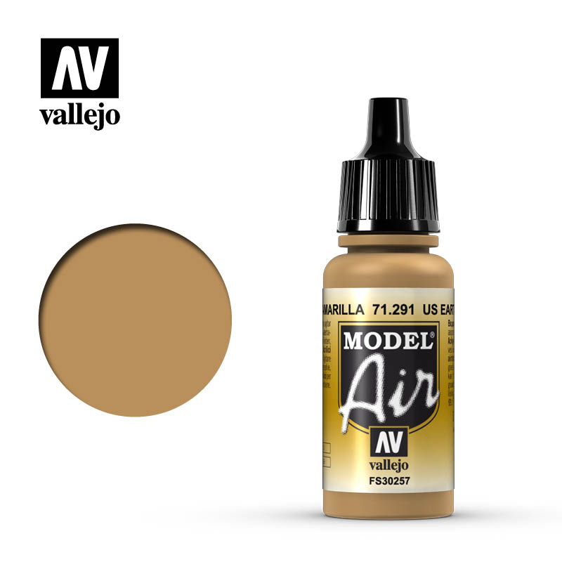 Vallejo Model Air Us Earth Yellow 17 ml Vallejo PAINT, BRUSHES & SUPPLIES