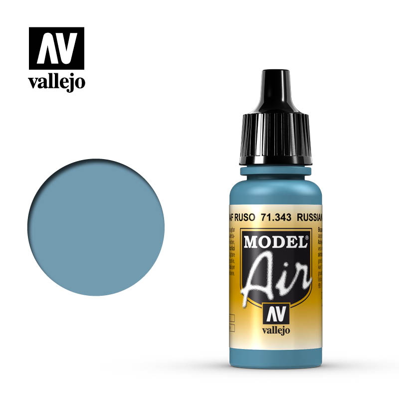 Vallejo 71343 Model Air Russian AF Grey N.7 17ml Acrylic Airbrush Paint Vallejo PAINT, BRUSHES & SUPPLIES