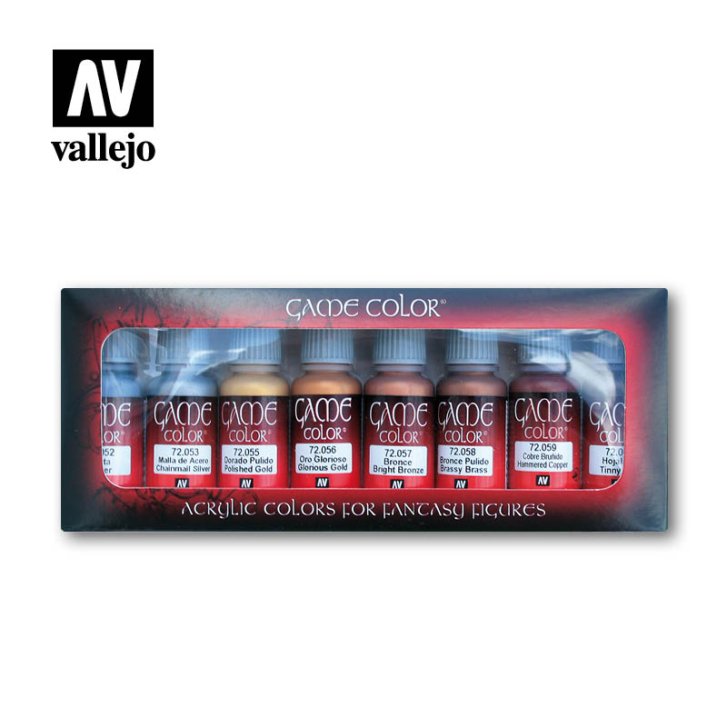 Vallejo Game Colour Metallic Colors 8 Colour Set Vallejo PAINT, BRUSHES & SUPPLIES