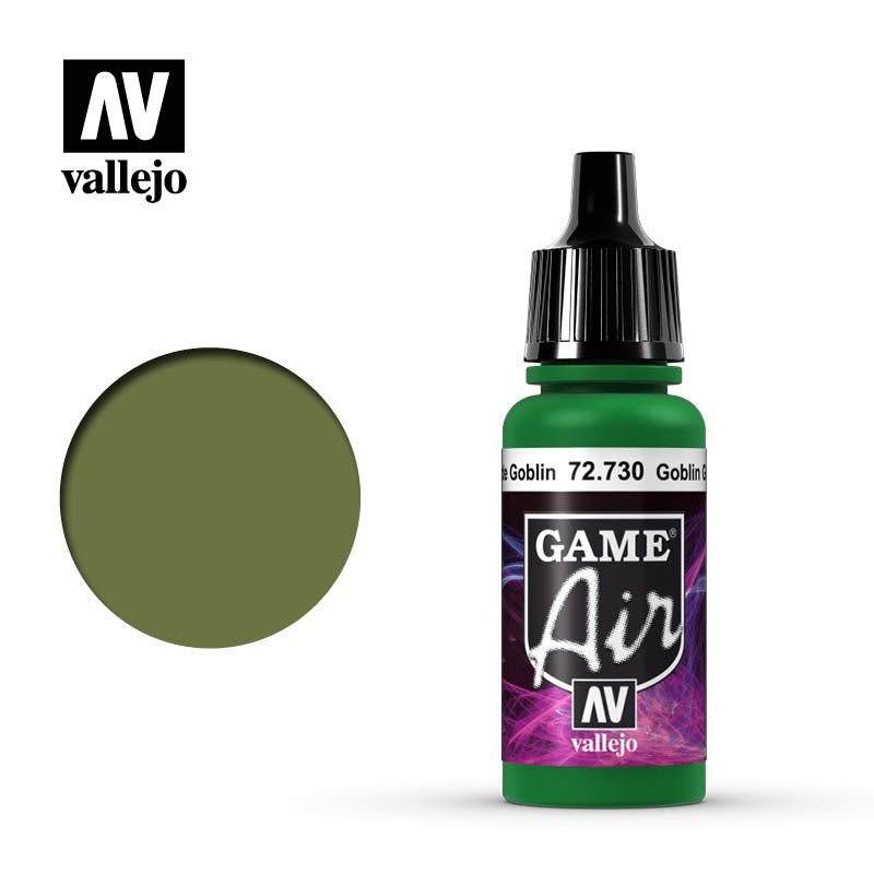 Vallejo Game Air Goblin Green 17ml Vallejo PAINT, BRUSHES & SUPPLIES