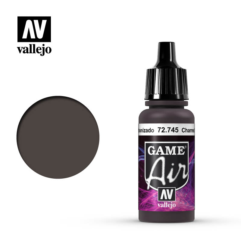 Vallejo Game Air Charred Brown 17ml Vallejo PAINT, BRUSHES & SUPPLIES