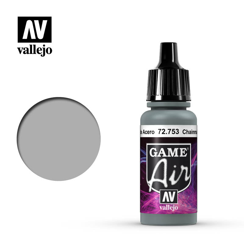 Vallejo Game Air Chainmail Silver 17ml Vallejo PAINT, BRUSHES & SUPPLIES