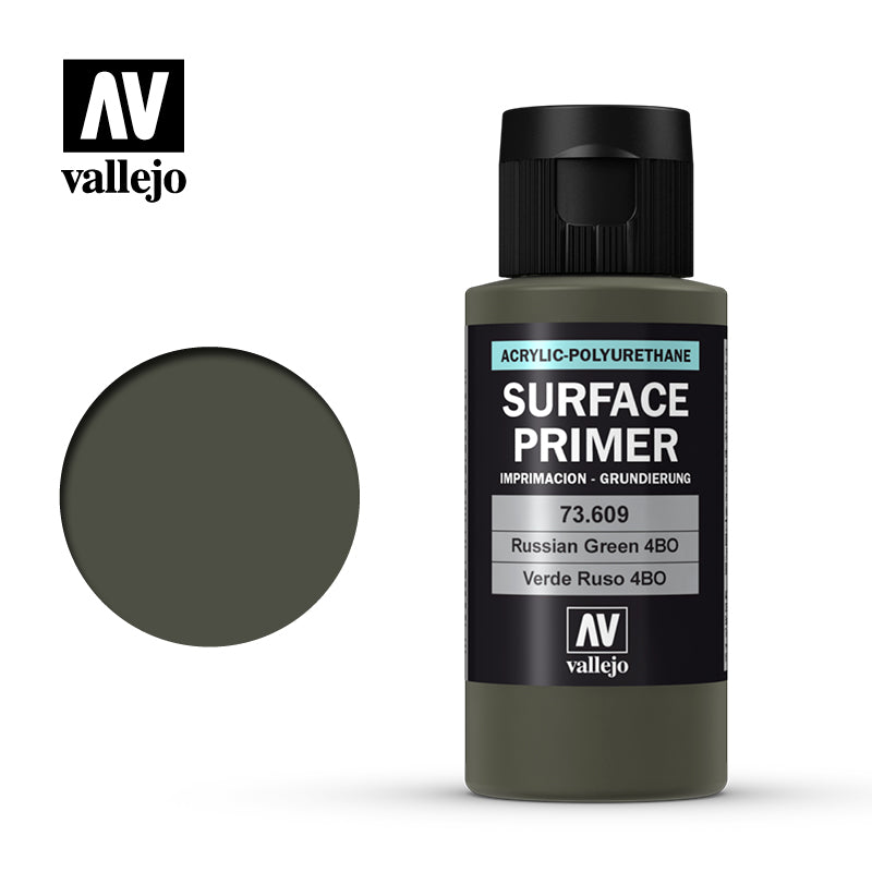 Vallejo Primer Acrylic Polyurethane Russian Green 60ml Vallejo PAINT, BRUSHES & SUPPLIES