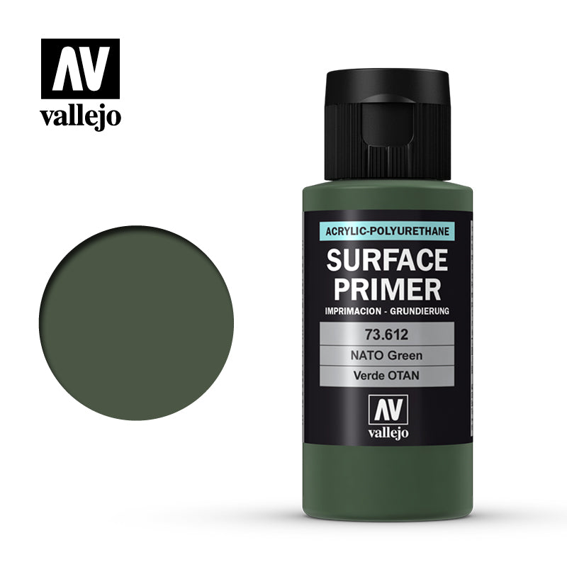 Vallejo Primer Acrylic Polyurethane Nato Green 60ml Vallejo PAINT, BRUSHES & SUPPLIES